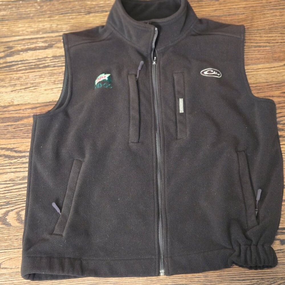 Drake Waterfowl Fleece Vest dark brown size L